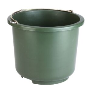 Stal- en bouwemmer kunststof, groen12L.