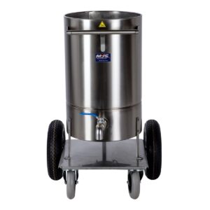 MELKMIXER OP WIELEN MET MOTOR ONDERSTAAN Grote wielen