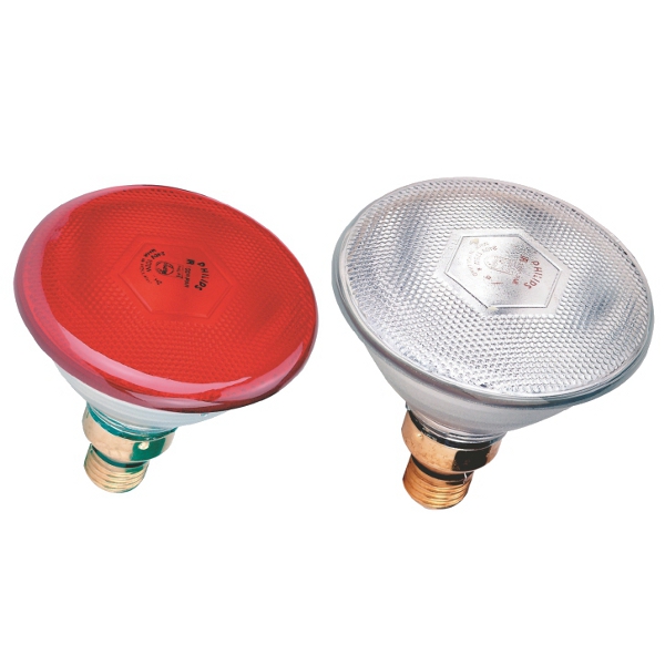 Warmtelamp Energiezuinig Wit/ Rood 100 of 175w