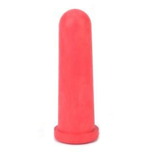 Calf teat red 100mm, cross-cut